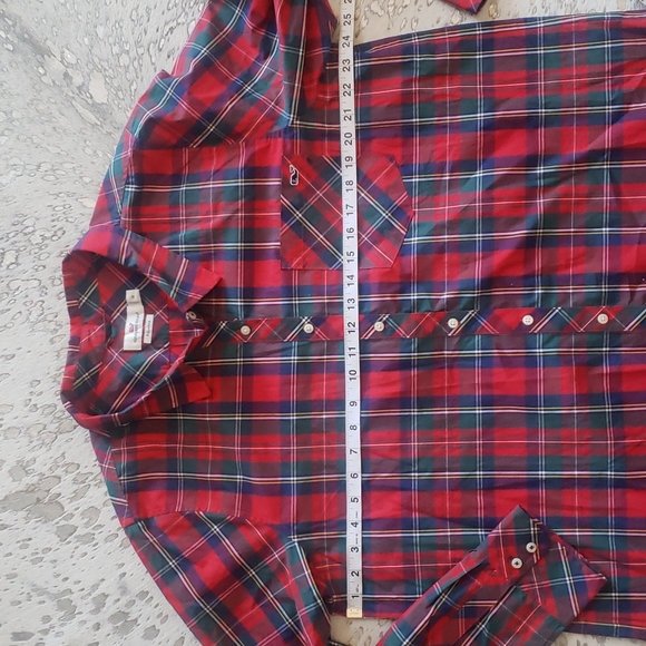 Vineyard Vines Merry Plaid Chillmark Relaxed Buttondown Shirt Sz18 - Picture 3 of 6